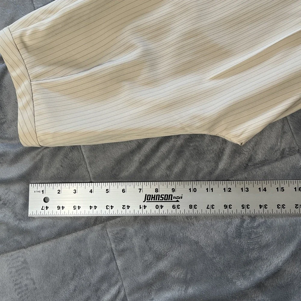 Anne Klein 2 Suit Pants Office/Business Cream Pinstripe Size 6 - Picture 5 of 7